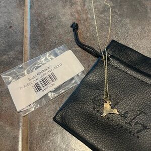 NWT Gold New York State Pendant Necklace